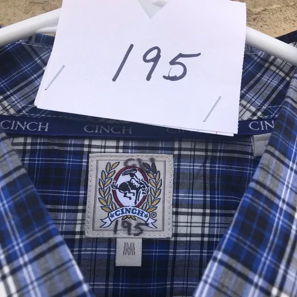 Cinch Blue Plaid Men's Shirt - Picture 4 of 4